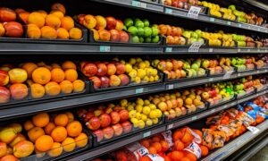 groceries in refrigeration