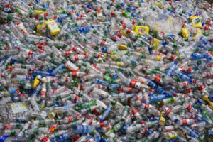 A dump of plastic bottles