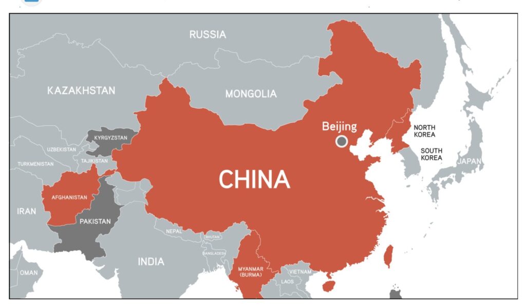 map of China