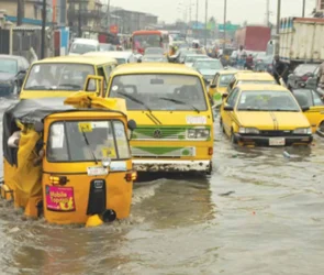 flooding in Lagos caused by heavy rainfall