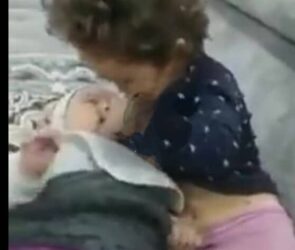 Screenshot of the video of toddlers supposedly linked to earthquakes in Turkey and Syria